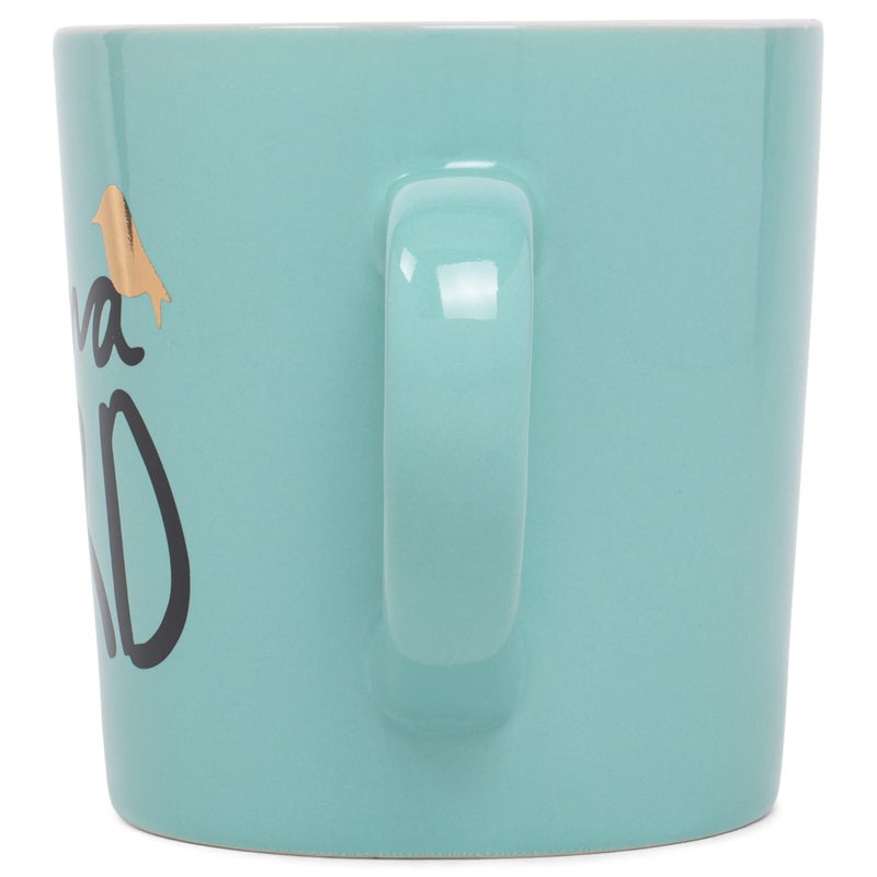 About Face Designs Teal Coffee Mug - Mamma Bird - Image 3